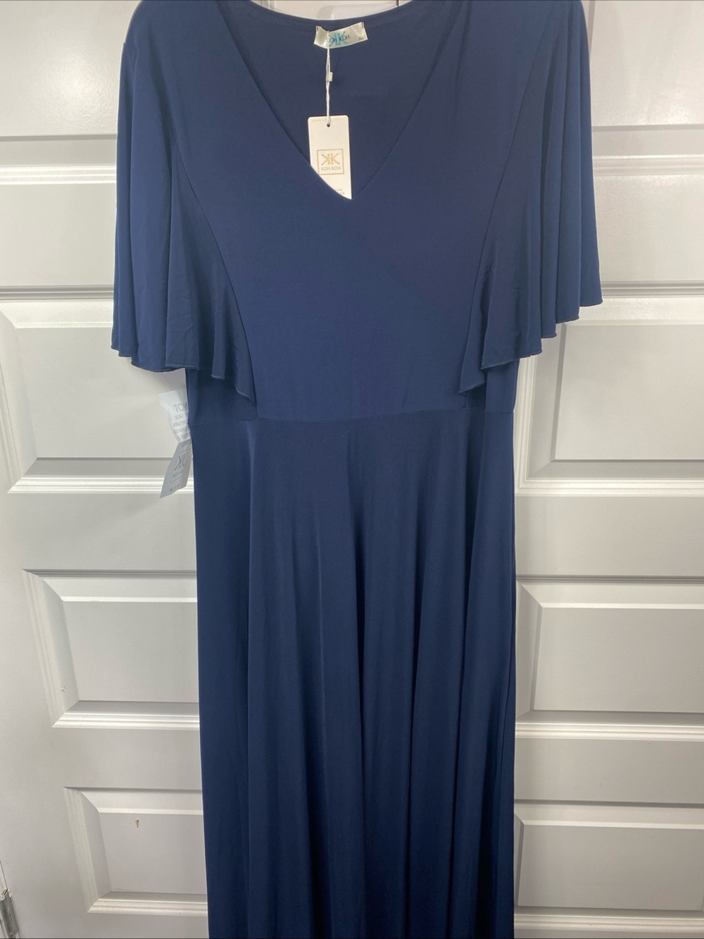Koh Koh MIDI Blue Formal Evening Dress Wedding Guest Resort XL Flowy Resort
